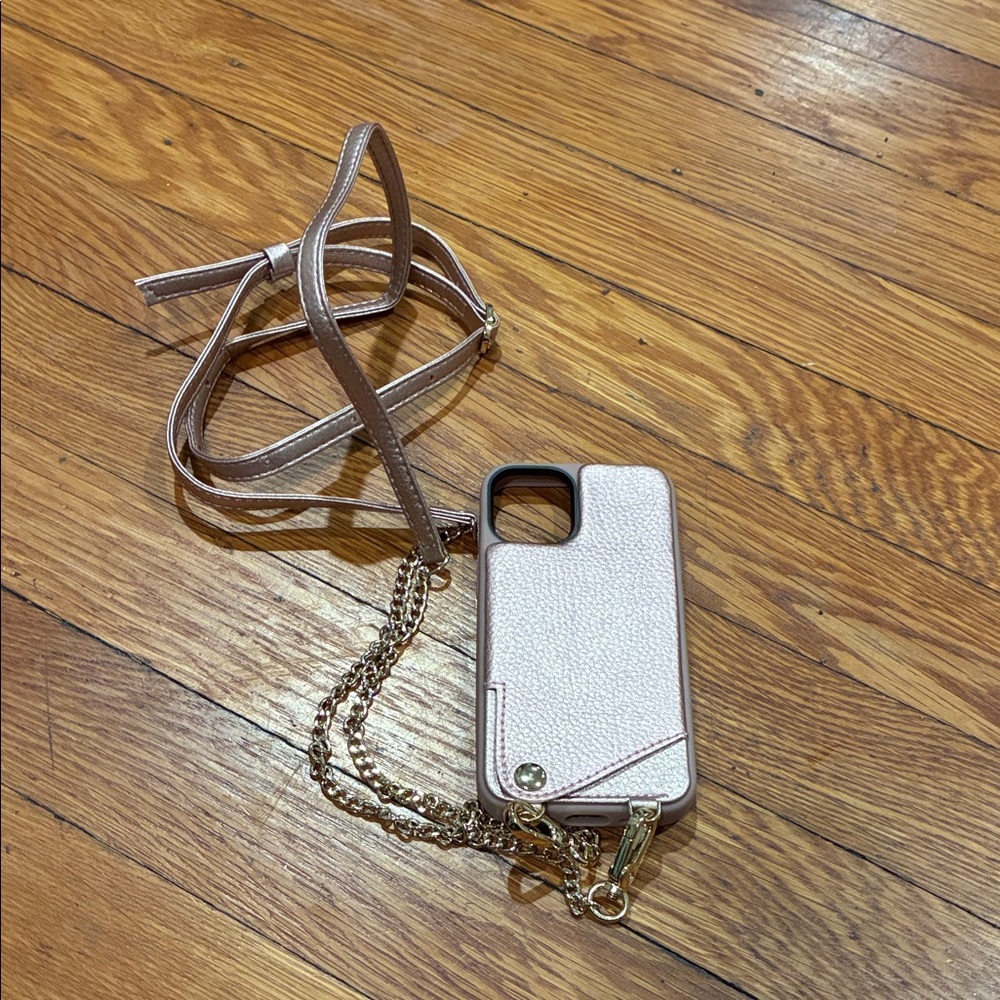 Stylish Pink Phone Case with Strap